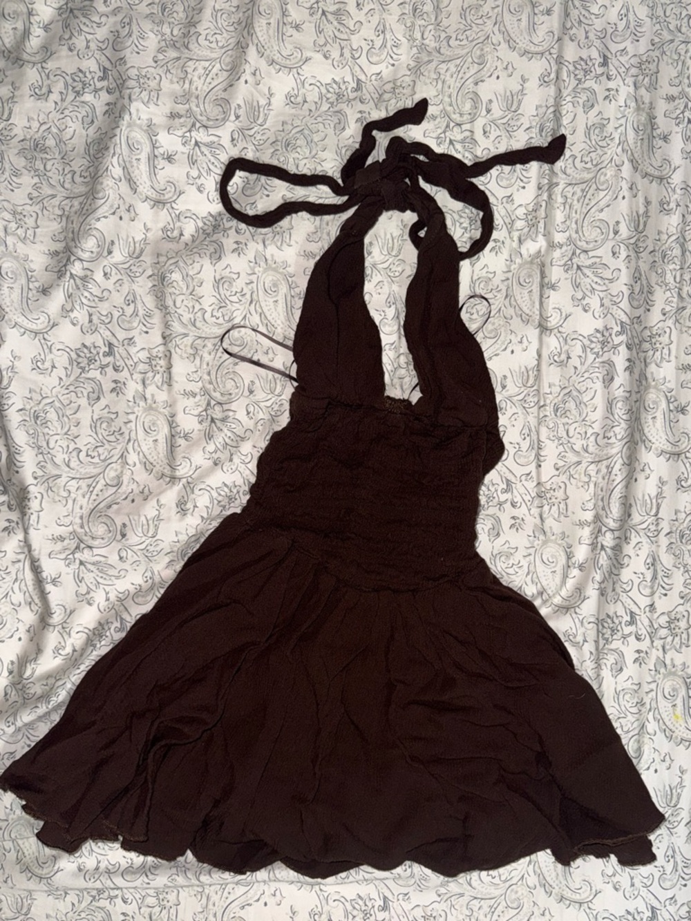 Garage Ayla Halter Smocked Romper Dress